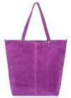 GEANȚĂ DIN PIELE shopper bag Vittoria Gotti mov VG41