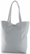 GEANȚĂ DIN PIELE shopper bag Vittoria Gotti gri deschis V299F