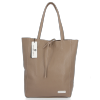 GEANȚĂ DIN PIELE shopper bag Vittoria Gotti maro pământiu V21E