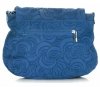 GEANȚĂ DIN PIELE tip poștaș Vittoria Gotti denim V221F