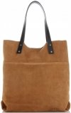 GEANȚĂ DIN PIELE shopper bag Vittoria Gotti roșcat V8267
