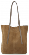 GEANȚĂ DIN PIELE shopper bag Vittoria Gotti maro pământiu V6590C