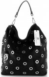 GEANȚĂ DIN PIELE shopper bag Vittoria Gotti negru V3077Z