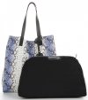 Dámska kabelka shopper bag Vittoria Gotti modrá V0002