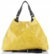 Kožené kabelka shopper bag Genuine Leather žltá 898G