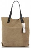 Kožené kabelka shopper bag Vittoria Gotti zemitá V8267