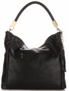 Kožené kabelka univerzálna Genuine Leather čierna 8078