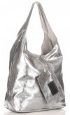 Kožené kabelka shopper bag Vittoria Gotti stričborná V5012