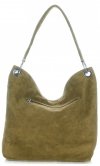 Kožené kabelka shopper bag Vittoria Gotti zelená V3821