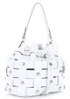 Kožené kabelka shopper bag Vittoria Gotti biela V5867
