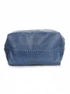 Kožené kabelka shopper bag Genuine Leather modrá 777