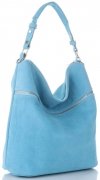 Kožené kabelka univerzálna Genuine Leather svetlo modrá 5577C