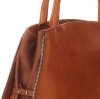 Kožené kabelka kufrík Genuine Leather ryšavá 956