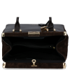 Kožené kabelka kufrík Vittoria Gotti čokoládová V816(1