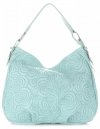 Kožené kabelka shopper bag Vittoria Gotti mätová V80013