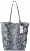 Kožené kabelka shopper bag Vittoria Gotti svetlo šedá V16299