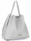 Kožené kabelka shopper bag Vittoria Gotti svetlo šedá V230