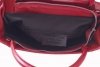 Kožené kabelka kufrík Genuine Leather červená 956