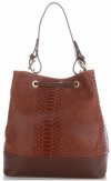 Kožené kabelka shopper bag Vittoria Gotti hnedá V344