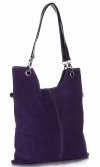 Kožené kabelka listonoška Genuine Leather fialová 517
