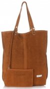 Kožené kabelka shopper bag Vittoria Gotti ryšavá V22