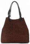 Kožené kabelka shopper bag Vittoria Gotti hnedá V80047