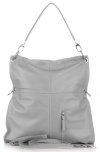 Kožené kabelka shopper bag Vera Pelle svetlo šedá 25