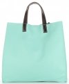 Kožené kabelka univerzálna Genuine Leather mätová 691756