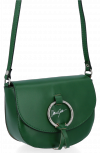 Kožené kabelka listonoška Vittoria Gotti dračia zelená B21
