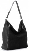 Kožené kabelka shopper bag Vittoria Gotti čierna V3368