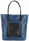 Kožené kabelka shopper bag Genuine Leather svetlo šedá 358