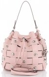 Kožené kabelka shopper bag Vittoria Gotti púdrová ružová V5867