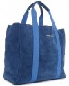Kožené kabelka shopper bag Vittoria Gotti modrá V8252