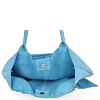 Kožené kabelka shopper bag Vittoria Gotti svetlo modrá V5190
