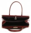 Kožené kabelka kufrík Genuine Leather hnedá 816(2