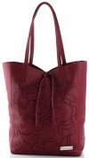 Kožené kabelka shopper bag Vittoria Gotti bordová V299F