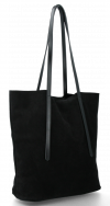 Kožené kabelka shopper bag Vittoria Gotti čierna V6590C