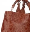 Kožené kabelka shopper bag Genuine Leather hnedá K216