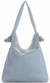Kožené kabelka shopper bag Vittoria Gotti svetlo modrá V5701
