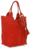 Kožené kabelka shopper bag Vittoria Gotti červená V5190