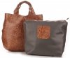 Kožené kabelka shopper bag Genuine Leather ryšavá K216