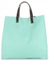 Kožené kabelka univerzálna Genuine Leather mätová 691756