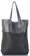 Kožené kabelka shopper bag Vittoria Gotti šedá V6538