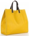Kožené kabelka univerzálna Genuine Leather horčicová 691756