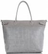 Kožené kabelka shopper bag Vittoria Gotti svetlo šedá V691622