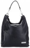 Kožené kabelka shopper bag Vittoria Gotti čierna V8420