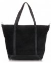 Kožené kabelka shopper bag Vittoria Gotti čierna V2939