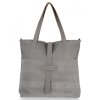 Kožené kabelka shopper bag Roberto Ricci šedá 18139