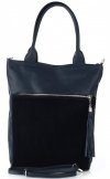 Kožené kabelka shopper bag Vittoria Gotti tmavo modrá V270