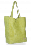 Kožené kabelka shopper bag Vittoria Gotti limetková V299COCO